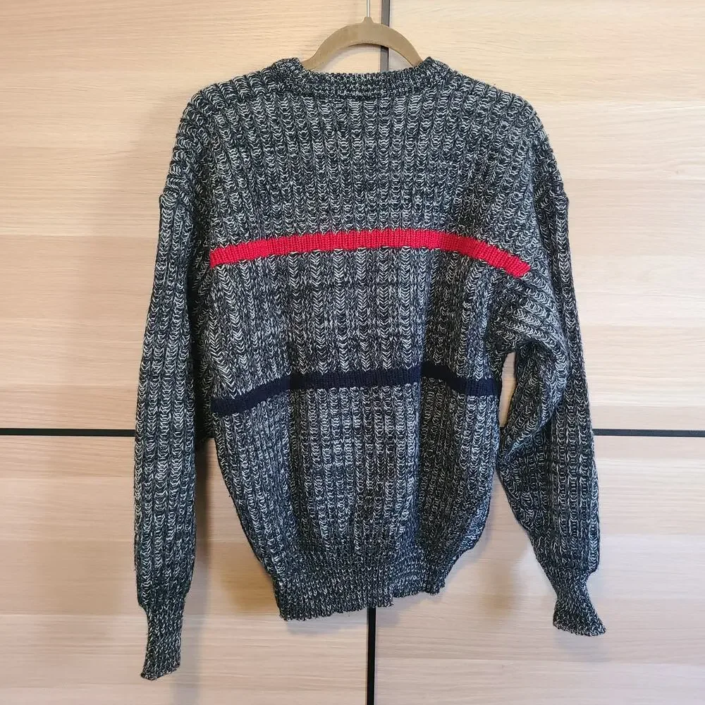 VTG Weekends In‎ Cali Chunky Knit Pullover Crewneck Baggy Grandpa Sweater Large